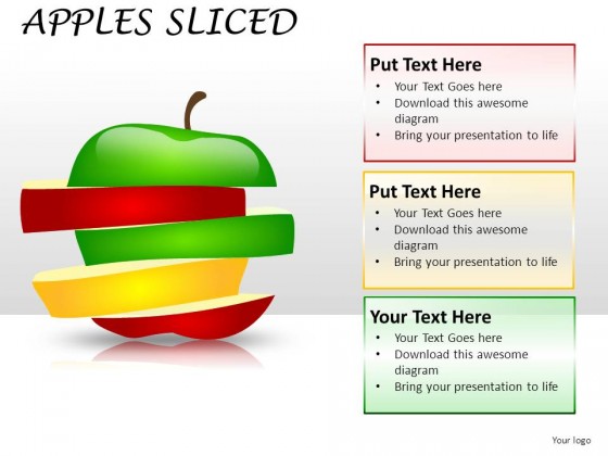 Apples Sliced PowerPoint Presentation Slides