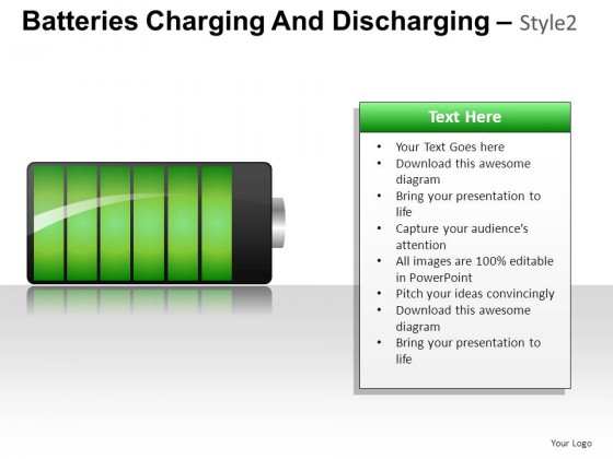 Batteries Charging Style 2 PowerPoint Presentation Slides