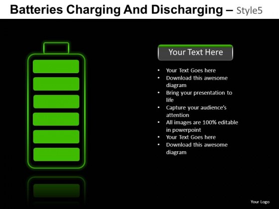 Batteries Charging Style 5 PowerPoint Presentation Slides