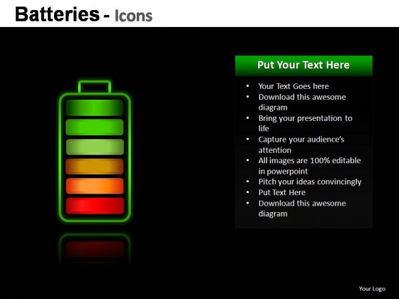 Batteries Icons PowerPoint Presentation Slides