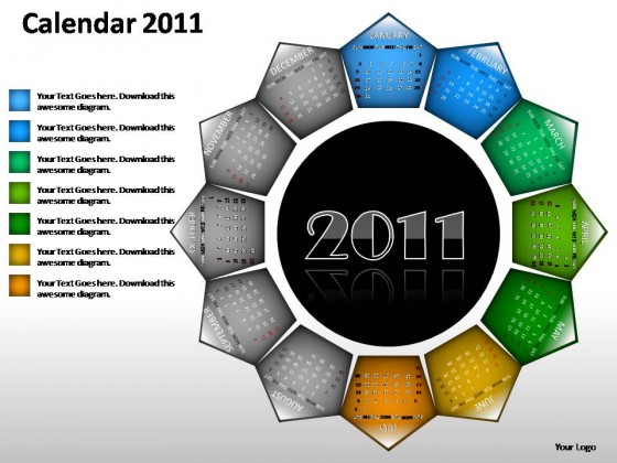 Calendar 2011 PowerPoint Presentation Slides