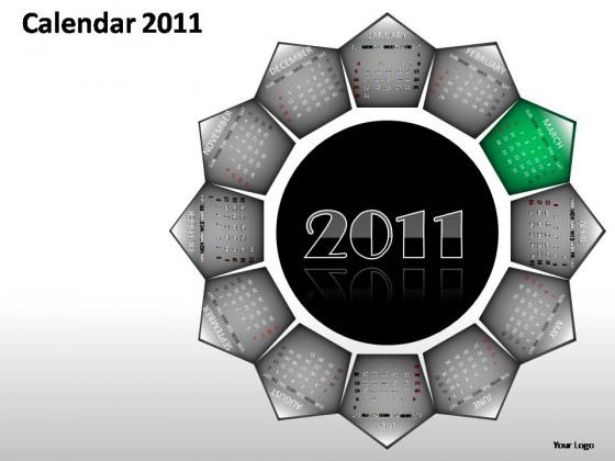 Calendar 2011 PowerPoint Presentation Slides