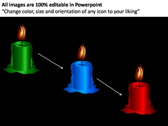 Candle Melting Diagram Style 1 PowerPoint Presentation Slides