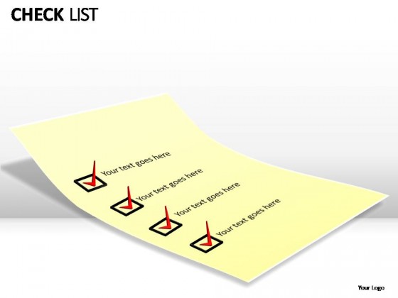Check List PowerPoint Presentation Slides