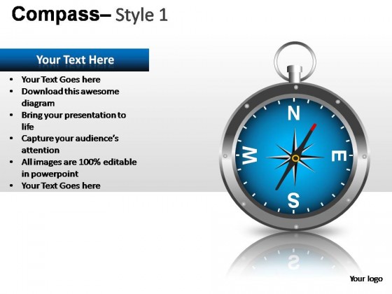 Compass Style 1 PowerPoint Presentation Slides