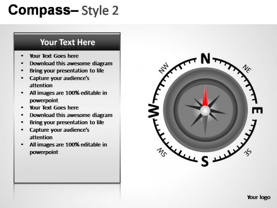 Compass Style 2 PowerPoint Presentation Slides
