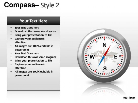 Compass Style 2 PowerPoint Presentation Slides