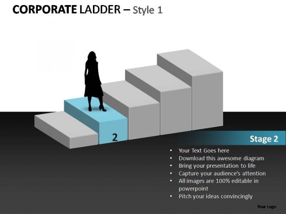 Corporate Ladder Style 1 PowerPoint Presentation Slides