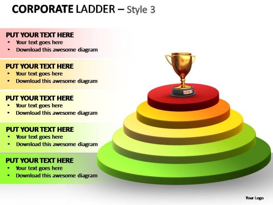 Corporate Ladder Style 3 PowerPoint Presentation Slides