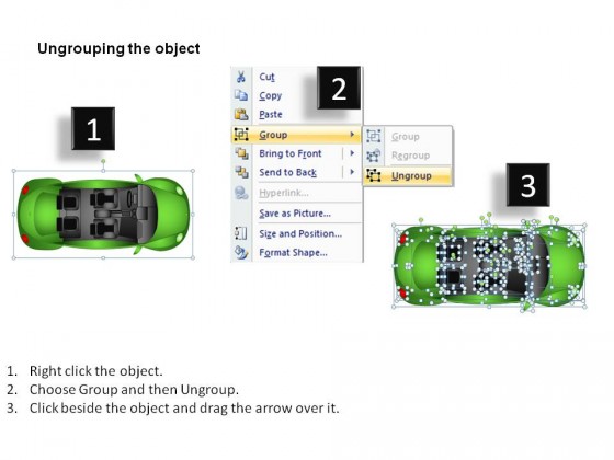 Green Beetle Car Top View PowerPoint Presentation Slides