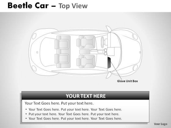 Green Beetle Car Top View PowerPoint Presentation Slides