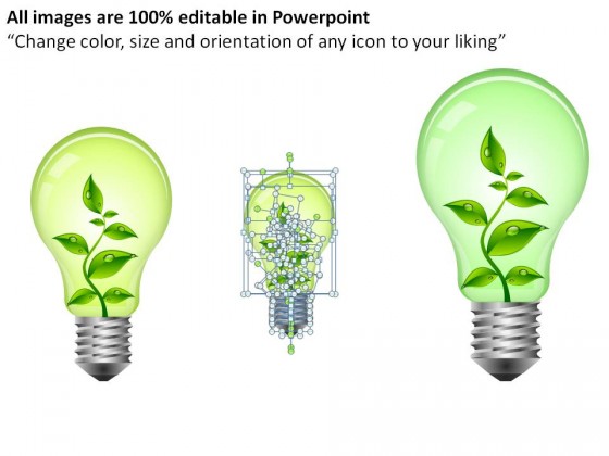 Green Technology Bulb PowerPoint Presentation Slides