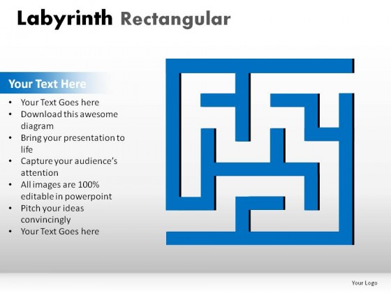 Labyrinth Rectangular PowerPoint Presentation Slides