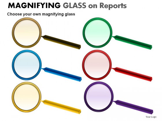 Magnifying Glass On Reports PowerPoint Presentation Slides