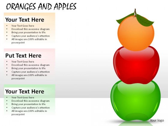 Oranges And Apples PowerPoint Presentation Slides