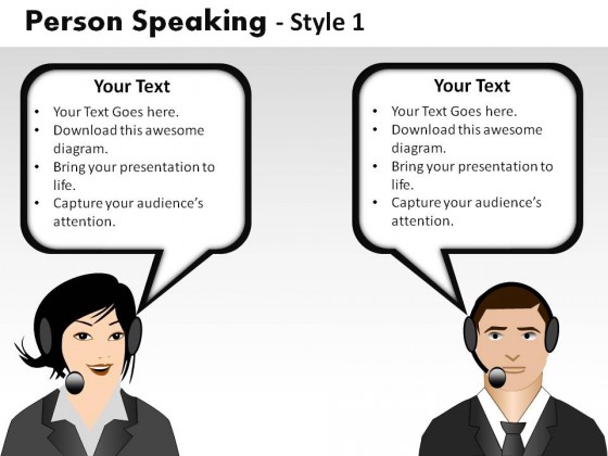 Person Speaking Style 1 PowerPoint Presentation Slides