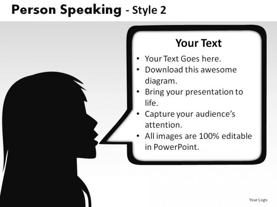 Person Speaking Style 2 PowerPoint Presentation Slides