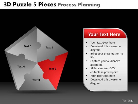 PowerPoint Template Chart Puzzle Process Ppt Slides