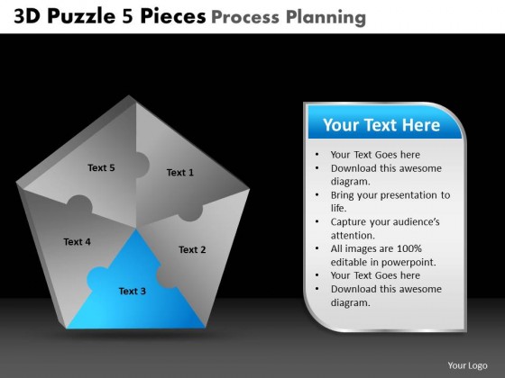 PowerPoint Template Chart Puzzle Process Ppt Slides