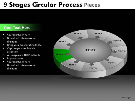 PowerPoint Template Editable Circular Process Ppt Slides
