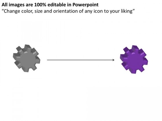 PowerPoint Template Editable Gears Process Ppt Slides