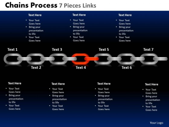 PowerPoint Template Global Chains Process Ppt Slides