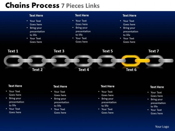 PowerPoint Template Global Chains Process Ppt Slides