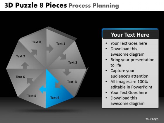 PowerPoint Template Graphic Puzzle Process Ppt Slides