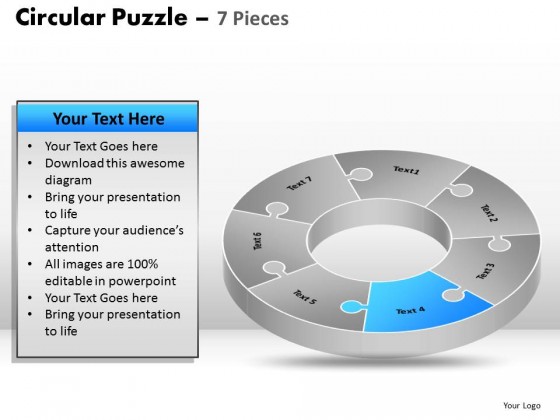 PowerPoint Template Image Circular Puzzle Ppt Slides