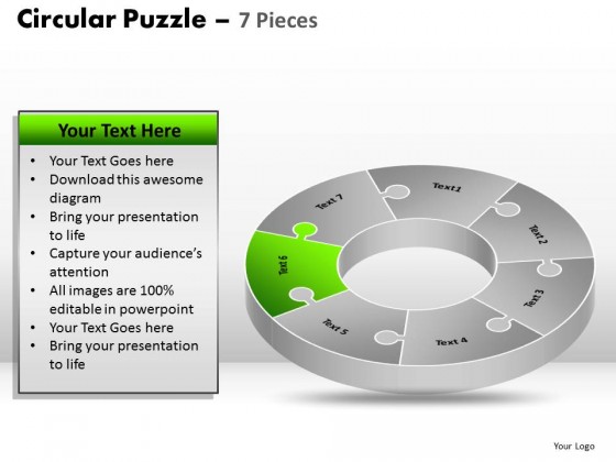 PowerPoint Template Image Circular Puzzle Ppt Slides