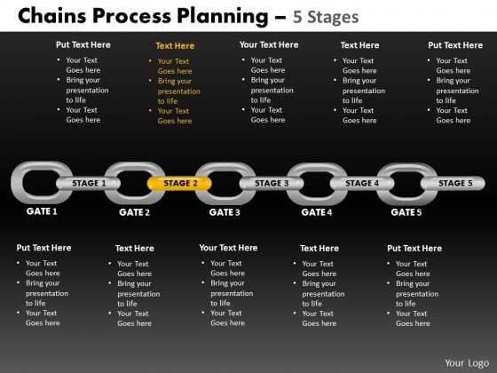 PowerPoint Template Leadership Chains Process Ppt Slides