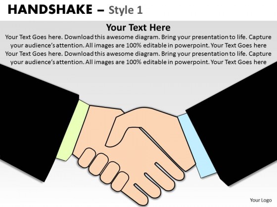 PowerPoint Template Leadership Handshake Ppt Slides