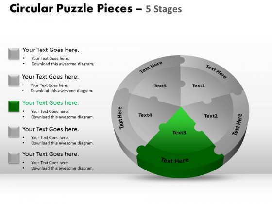 PowerPoint Template Marketing Circular Puzzle Ppt Slides
