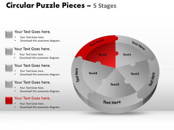 PowerPoint Template Marketing Circular Puzzle Ppt Slides