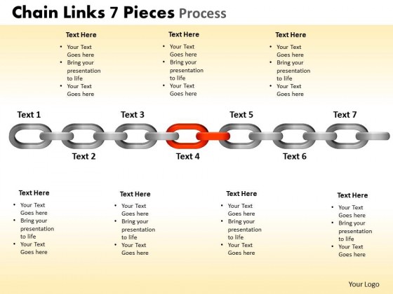 PowerPoint Template Sales Chain Links Process Ppt Slides