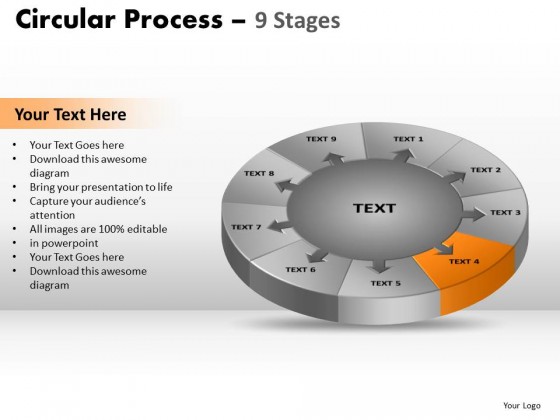 PowerPoint Template Sales Circular Process Ppt Slides