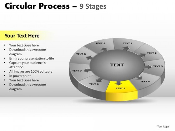 PowerPoint Template Sales Circular Process Ppt Slides