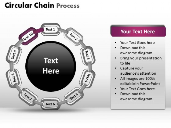 PowerPoint Template Success Circular Chain Process Ppt Slides