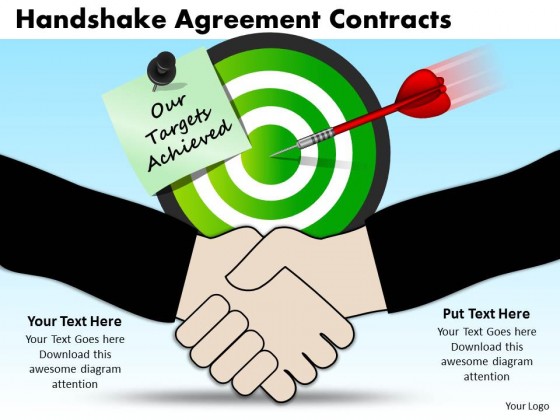 PowerPoint Template Success Handshake Agreement Ppt Slides