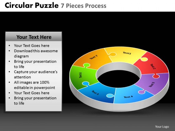 PowerPoint Template Teamwork Circular Puzzle Ppt Slides