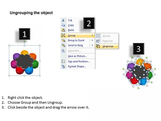 PowerPoint Template Teamwork Circular Puzzle Process
