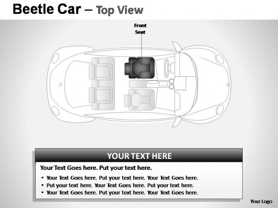 Red Beetle Car Top View PowerPoint Presentation Slides