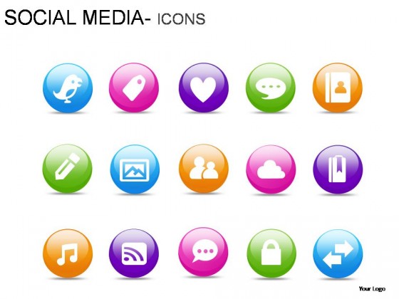 Social Media Icons PowerPoint Presentation Slides
