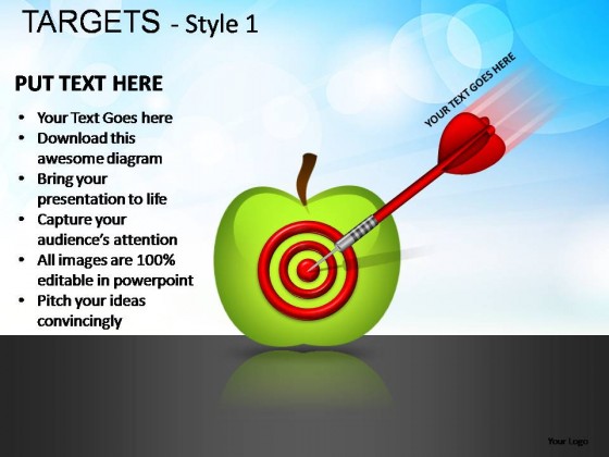 Targets Style 1 PowerPoint Presentation Slides