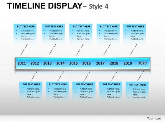 Timeline Display Style 4 PowerPoint Presentation Slides