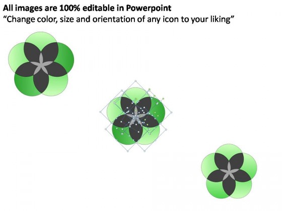 Venn Diagram 5 Pieces PowerPoint Presentation Slides