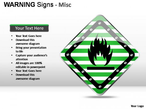 Warning Sign Misc PowerPoint Presentation Slides