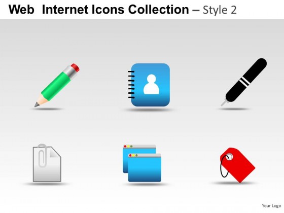 Web Internet Icons Style 2 PowerPoint Presentation Slides