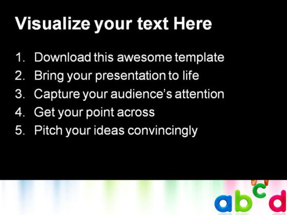 Abcd Education PowerPoint Template 1010