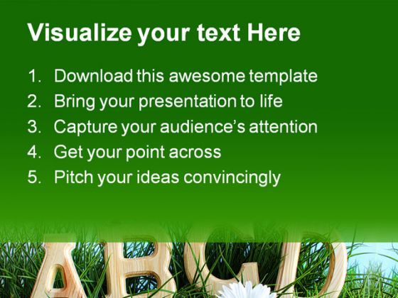 Abcd Letters Education PowerPoint Template 1010